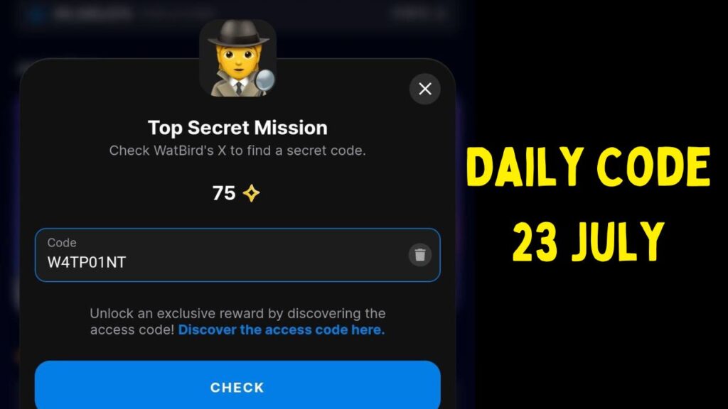 GAMEE Daily Code 23 July