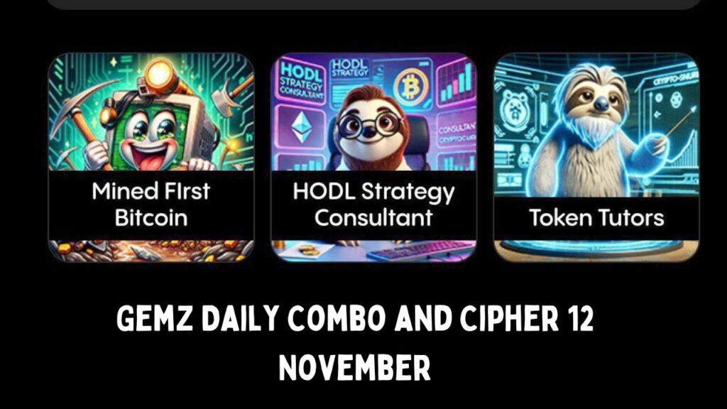 Gemz Daily Combo and Cipher 12 November