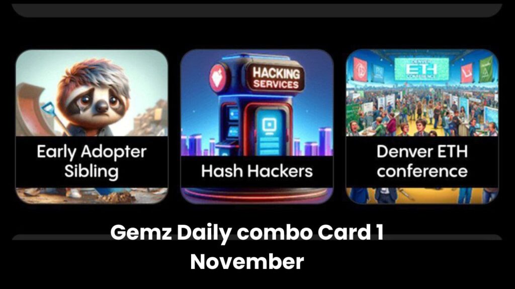 Gemz Daily combo Card 1 November