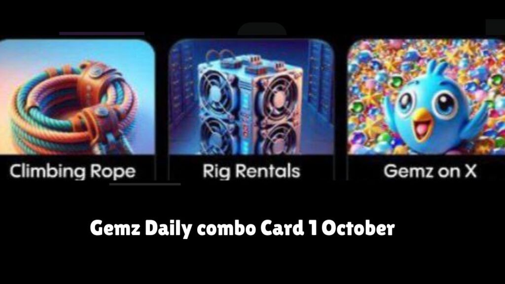 Gemz Daily combo Card 1 October