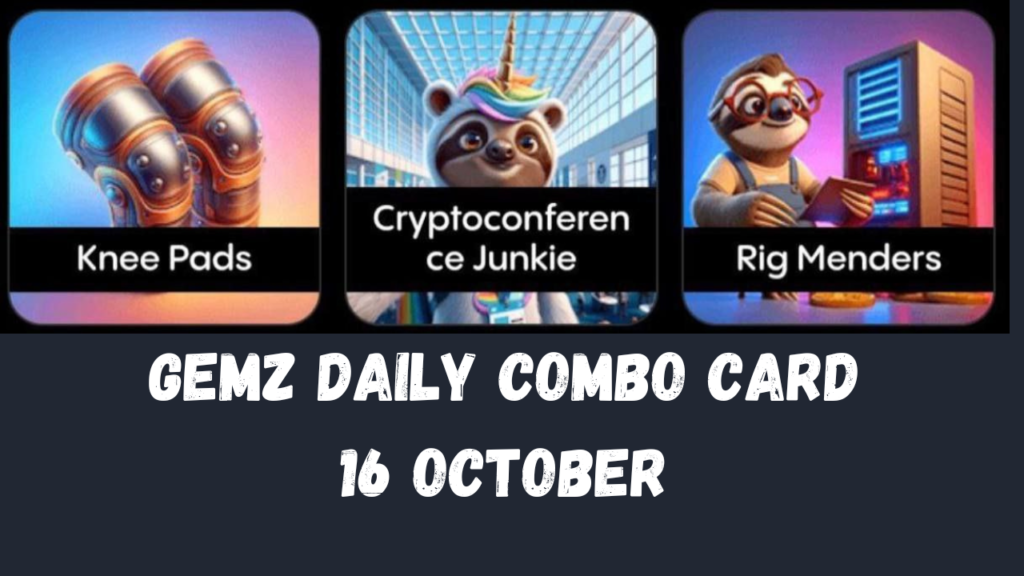 Gemz Daily combo Card 16 October