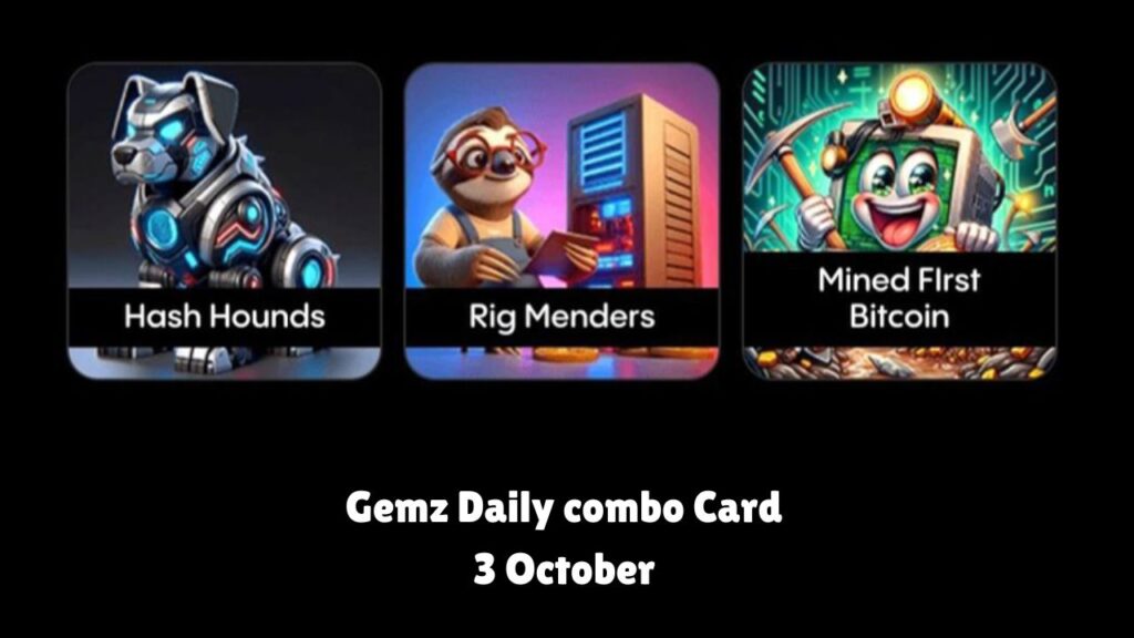 Gemz Daily combo Card 3 October