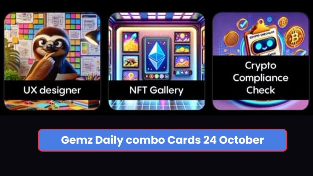 Gemz Daily combo Cards 24 October