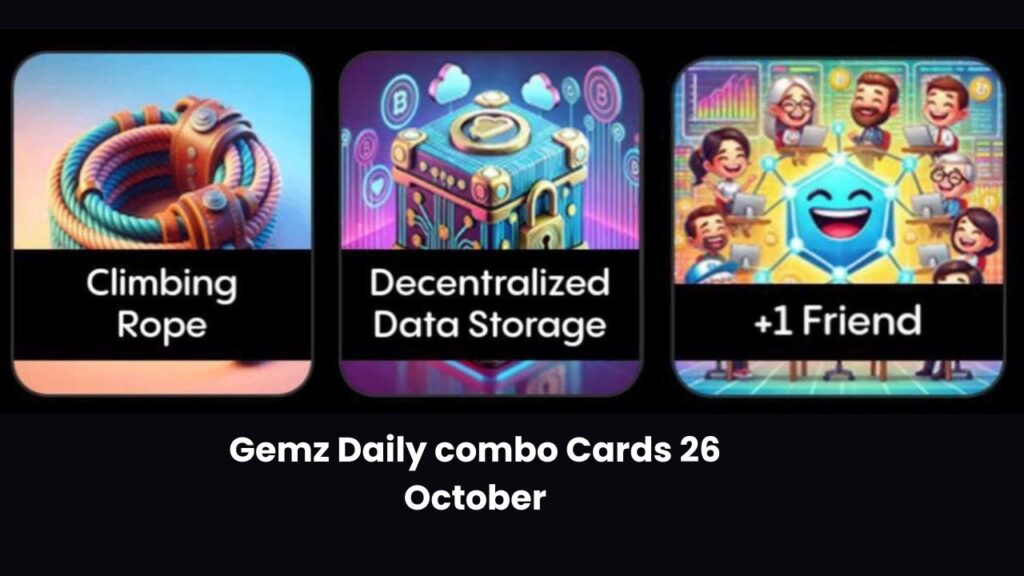 Gemz Daily combo Cards 26 October