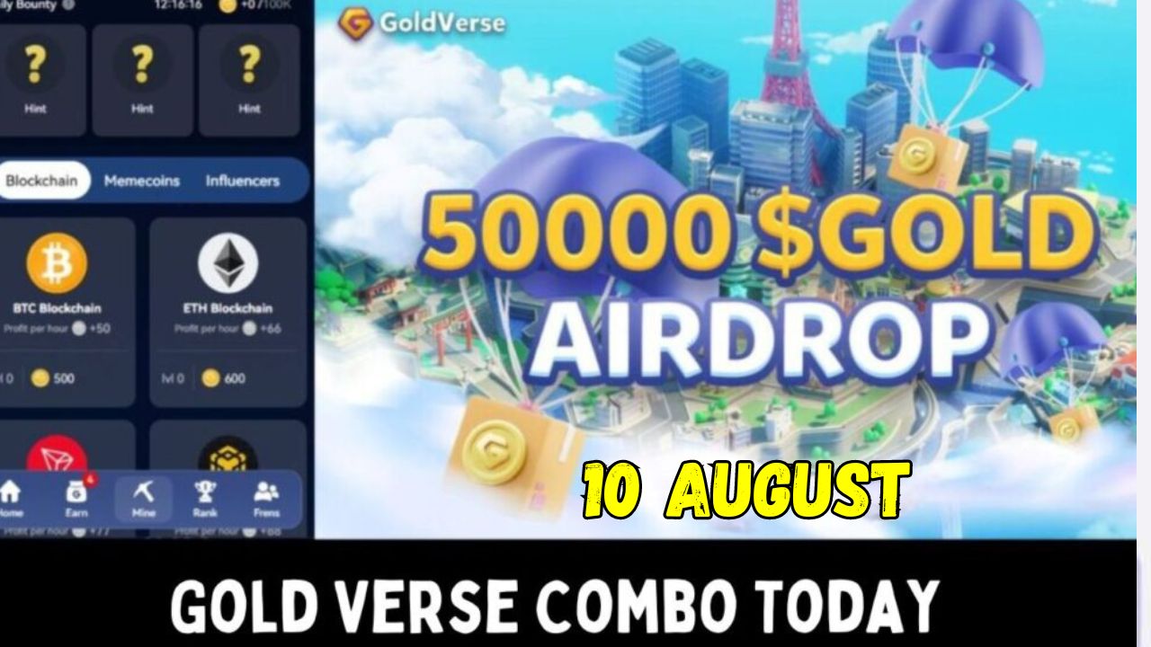 Goldverse 10 August Daily Combo