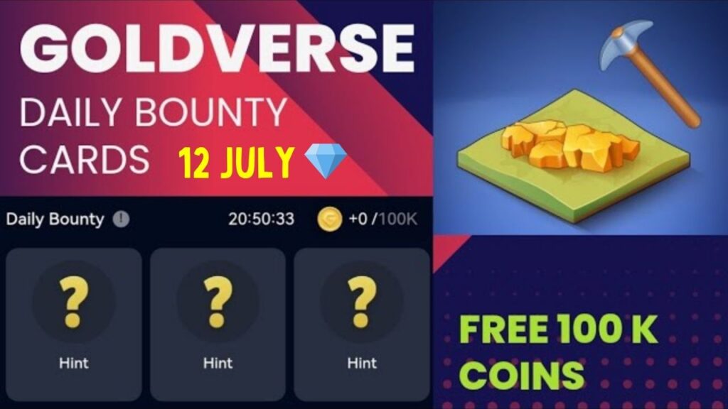 Goldverse 12 July Daily Combo