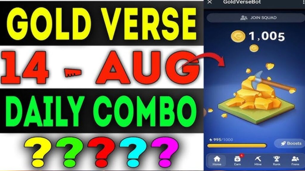 Goldverse 14 August Daily Combo