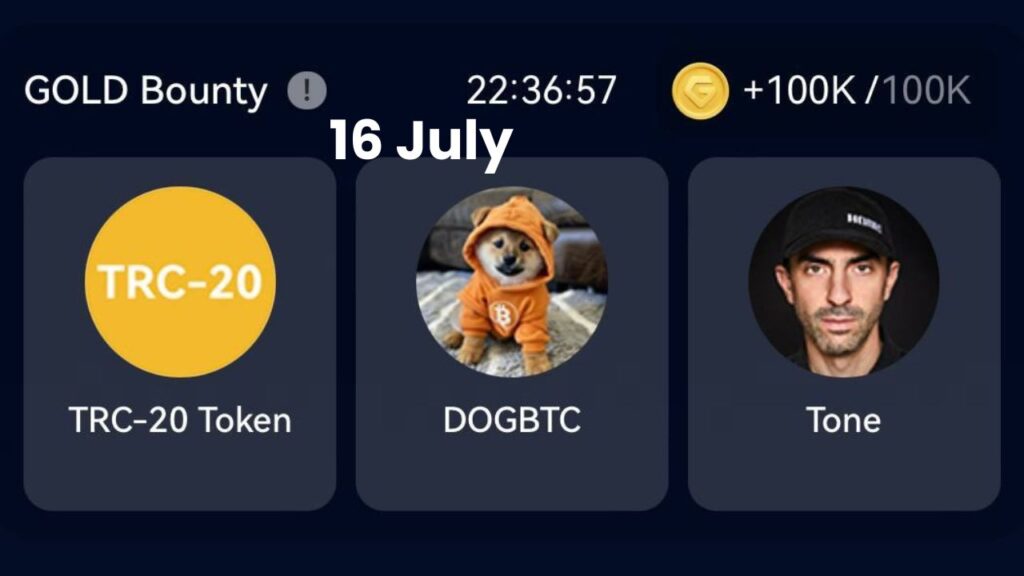 Goldverse 16 July Daily Combo