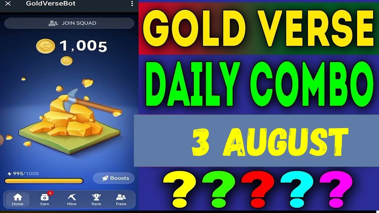 Goldverse 3 August Daily Combo