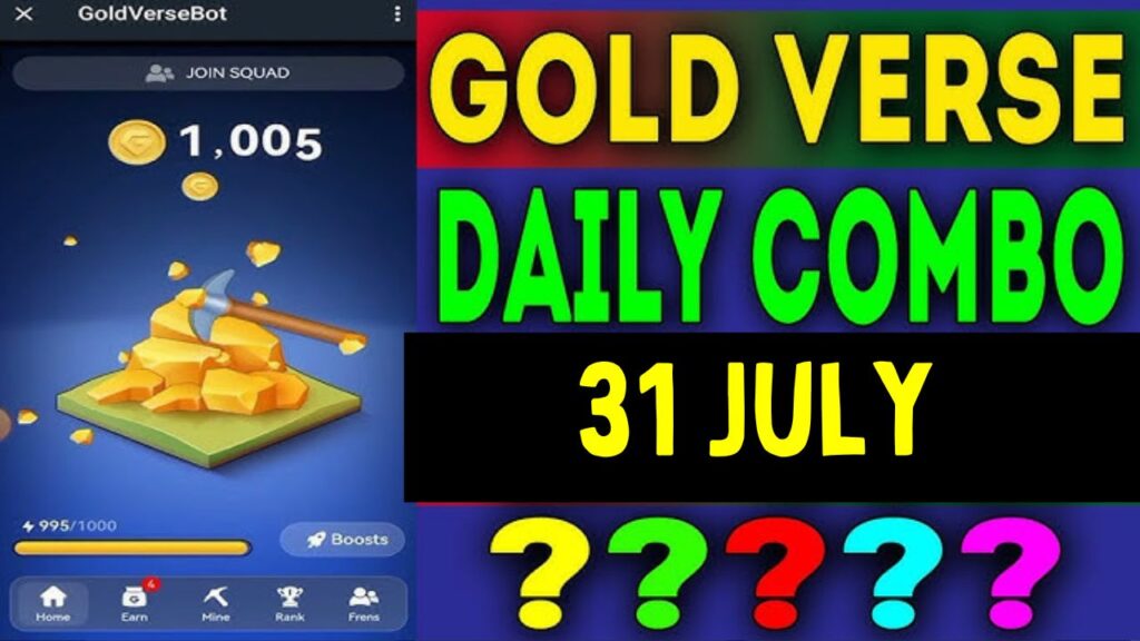 Goldverse 31 July Daily Combo 