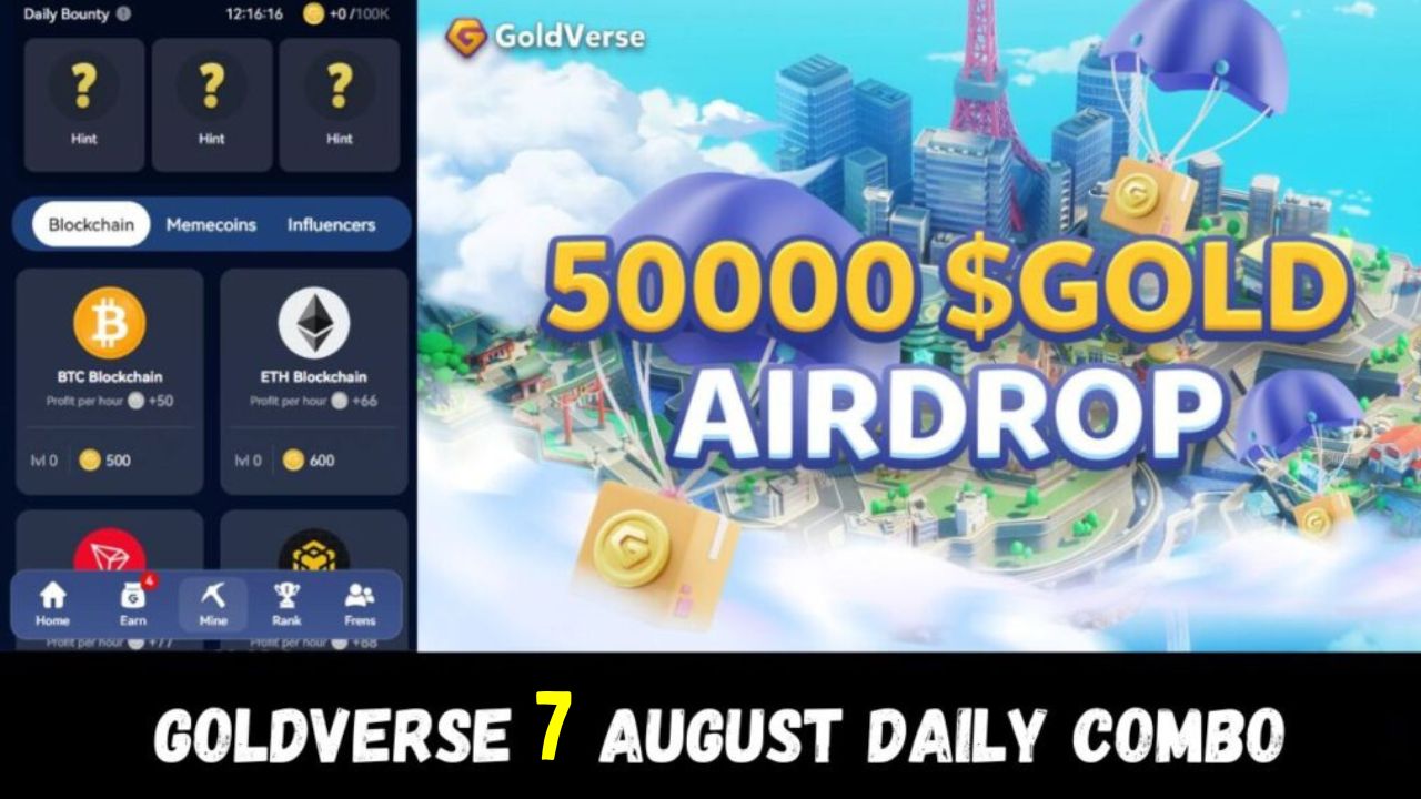 Goldverse 7 August Daily Combo