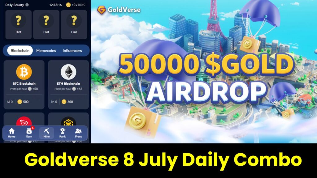 Goldverse 8 July Daily Combo 