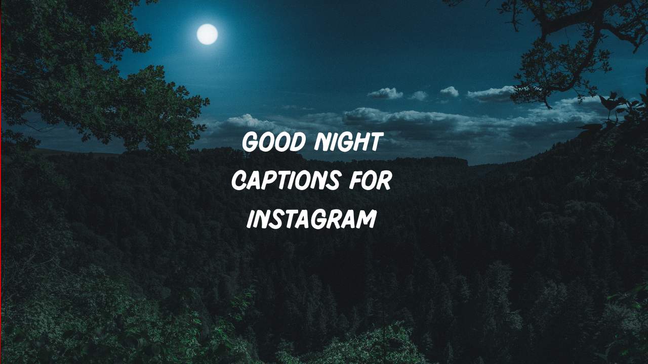 99+ Good Night Captions For Instagram