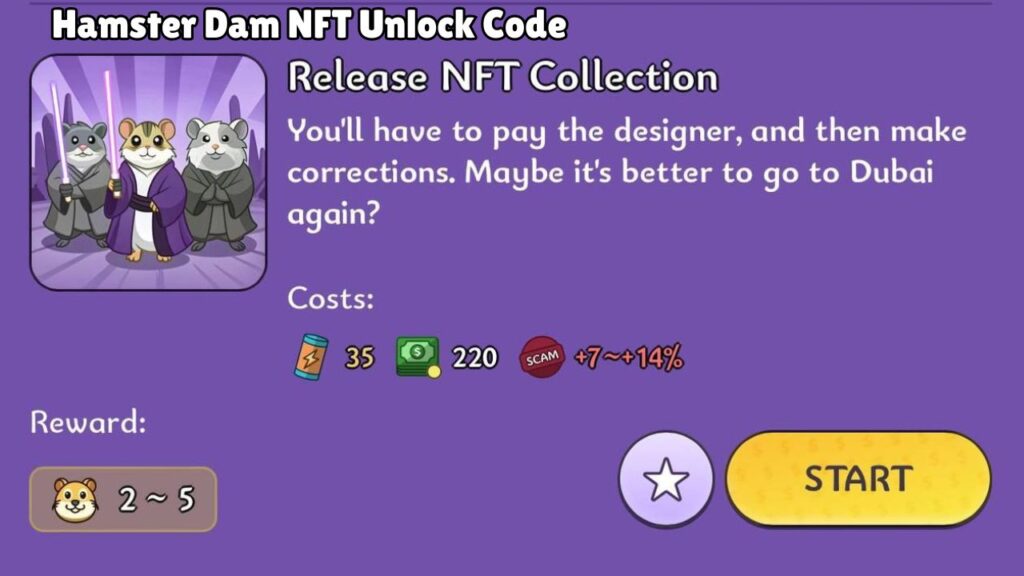 Hamster Dam NFT Unlock Code 