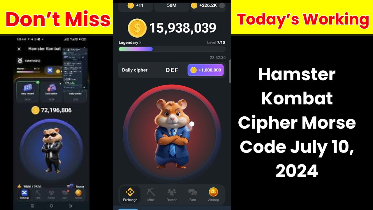 Hamster Kombat Cipher Morse Code July 10