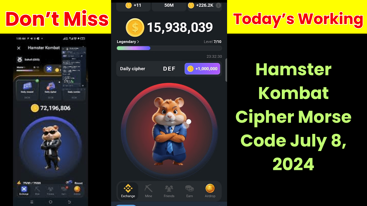 Hamster Kombat Cipher Morse Code July 8