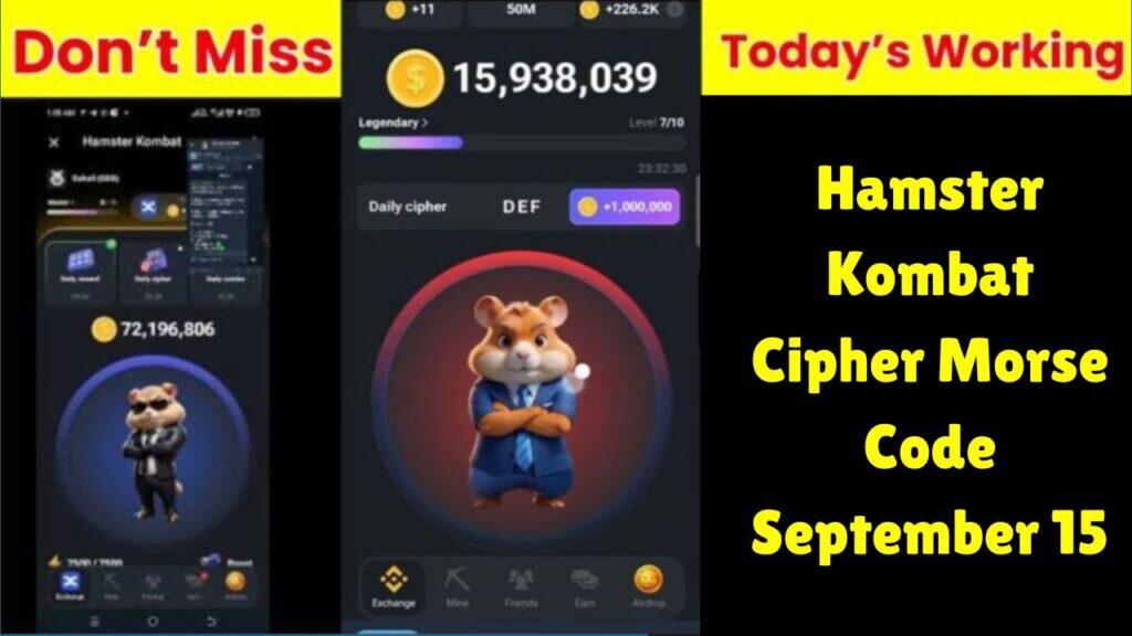 Hamster Kombat Cipher Morse Code September 15