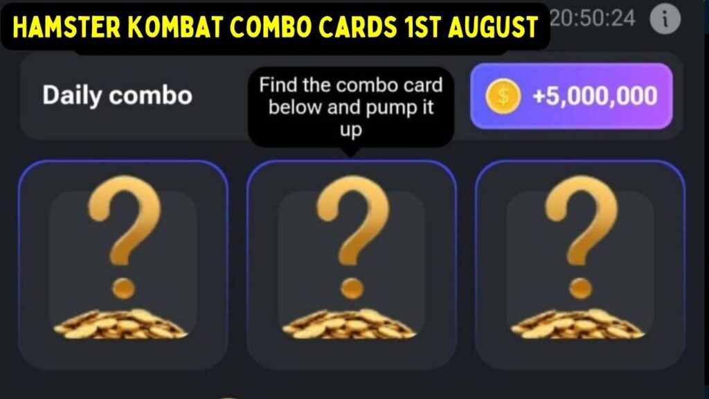 Hamster Kombat Combo Cards 1st August