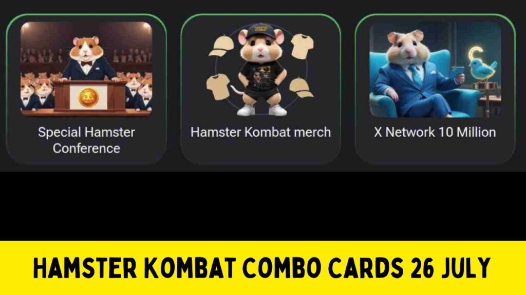 Hamster Kombat Combo Cards 26 July