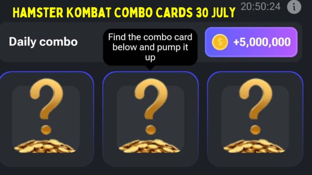 Hamster Kombat Combo Cards 30 July