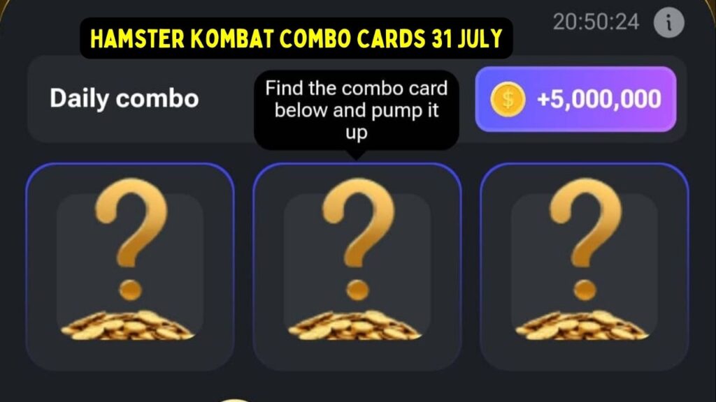 Hamster Kombat Combo Cards 31 July