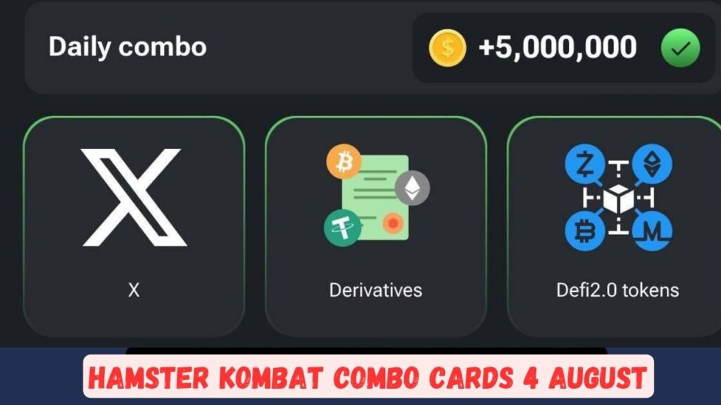 Hamster Kombat Combo Cards 4 August