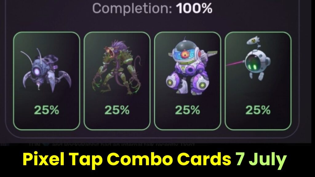 Pixel Tap Combo Cards 7 July