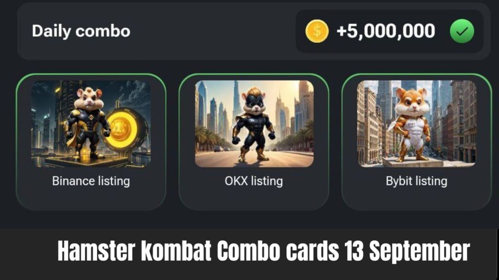 Hamster kombat Combo cards 13 September