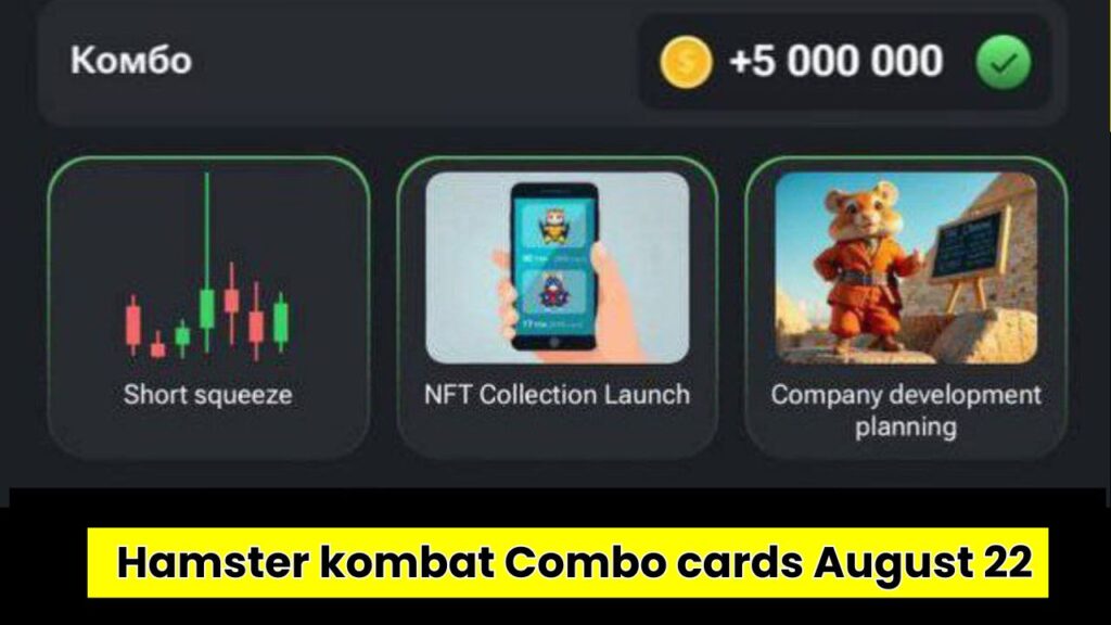 Hamster kombat Combo cards August 22