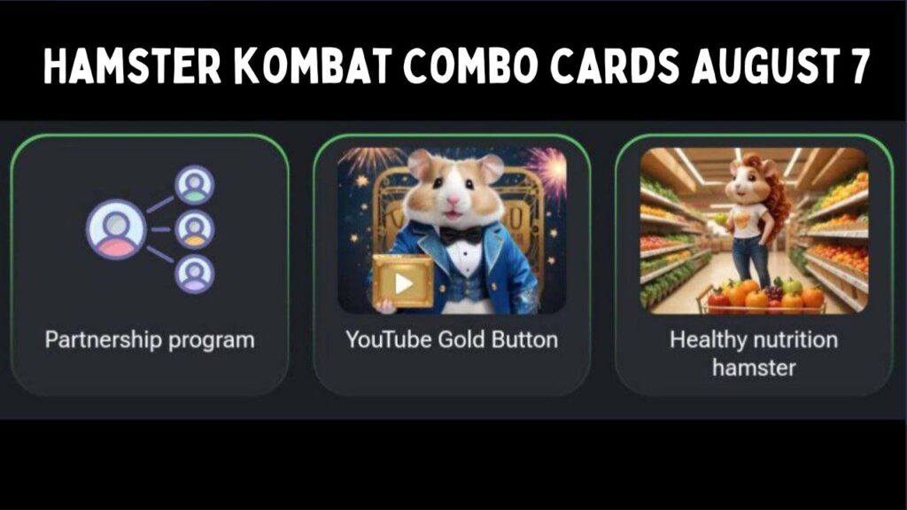 Hamster kombat Combo cards August 7