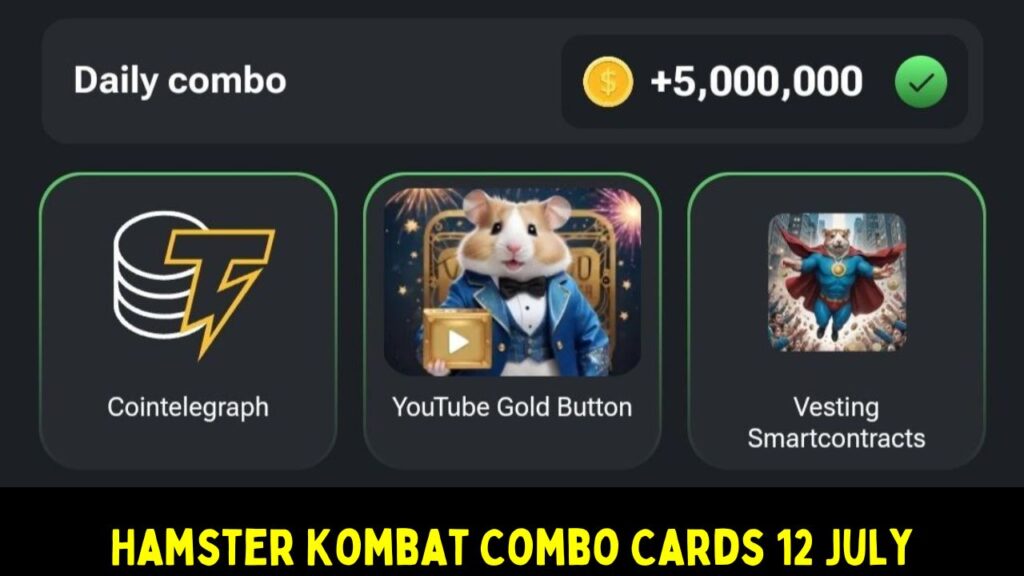 Hamster kombat Combo cards July 12