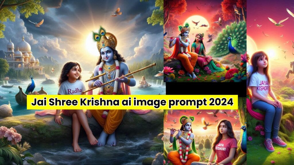 Jai Shree Krishna ai image prompt 2024