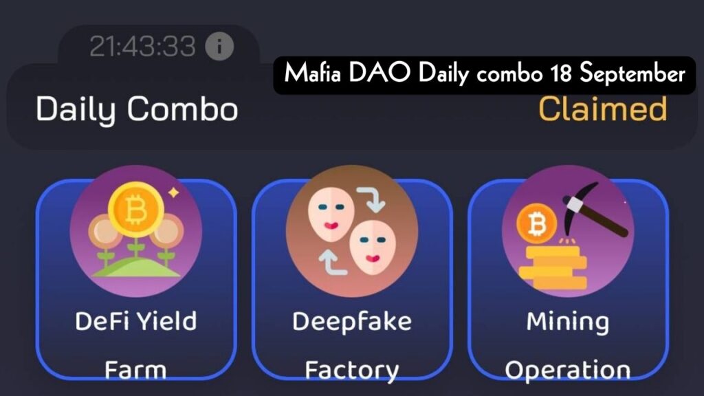 Mafia DAO Daily combo 18 September