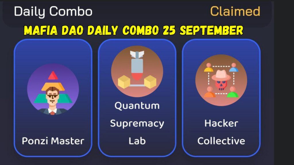 Mafia DAO Daily combo 25 September