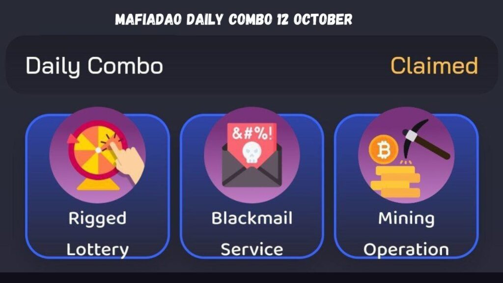 MafiaDAO Daily combo 12 October