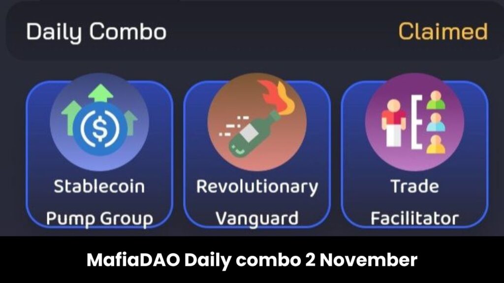 MafiaDAO Daily combo 2 November