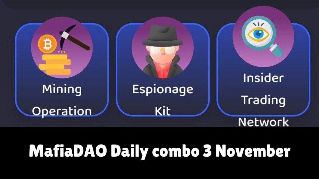 MafiaDAO Daily combo 3 November