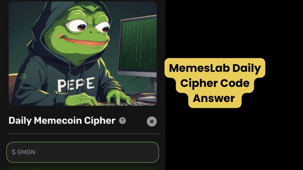 MemesLab Daily Cipher Code Answer 3 November