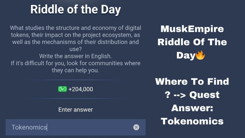 MuskEmpire Riddle of the Day