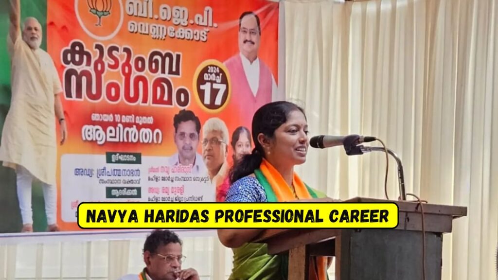 Navya Haridas Professional Career