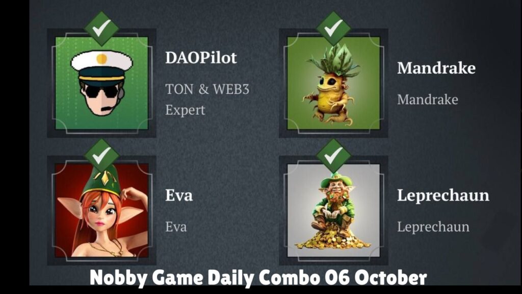 Nobby Game Daily Combo 06 October