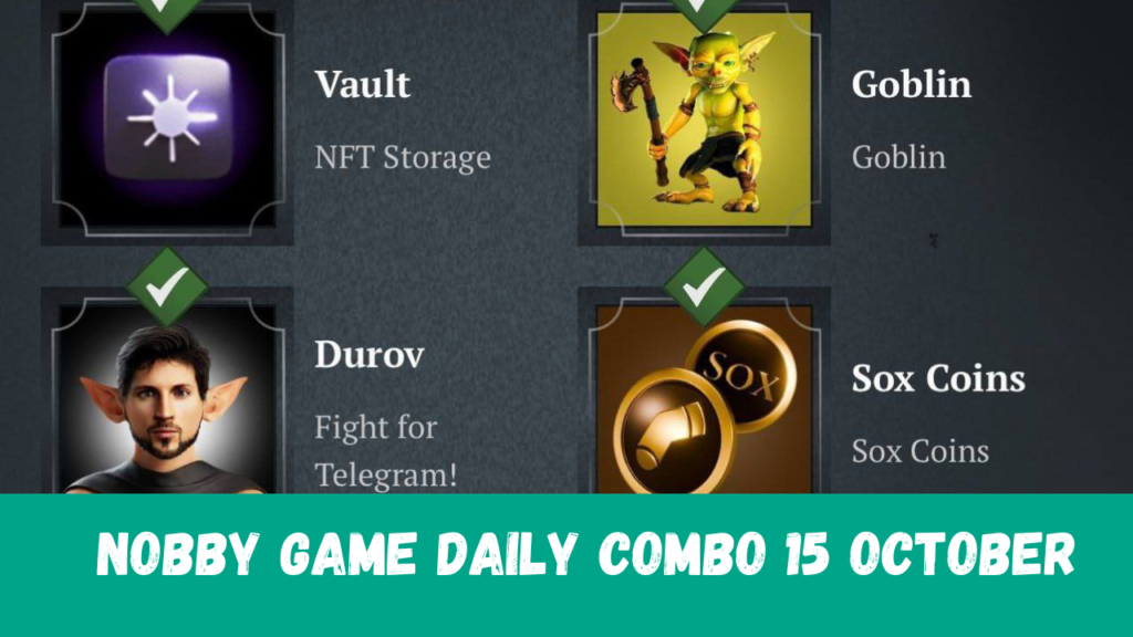 Nobby Game Daily Combo 15 October