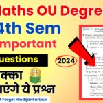 OU Degree 4th Sem Maths Important Questions