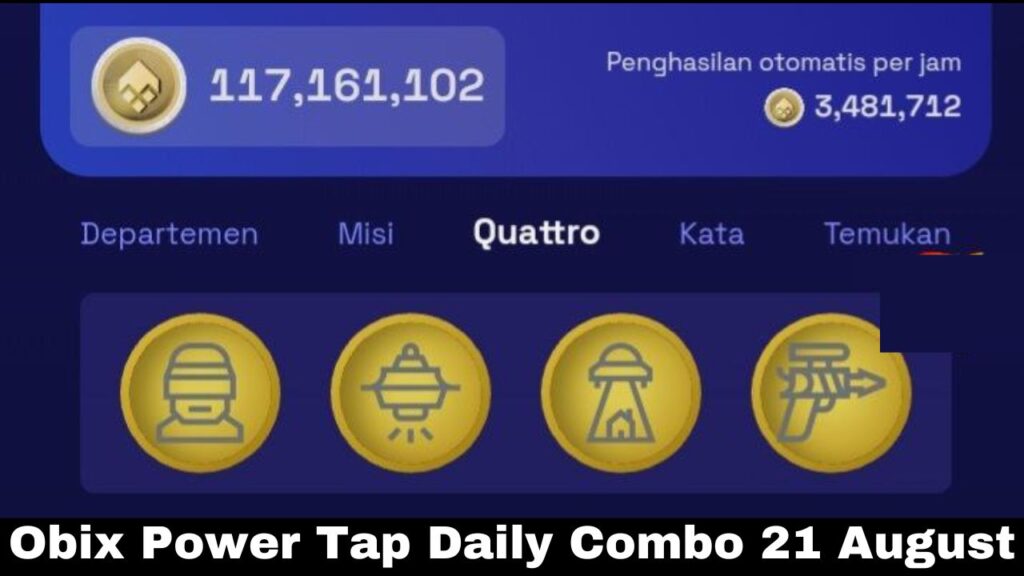 Obix Power Tap Daily Combo 21 August