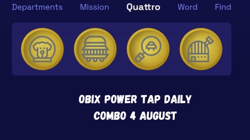 Obix Power Tap Daily Combo 4 August 2024