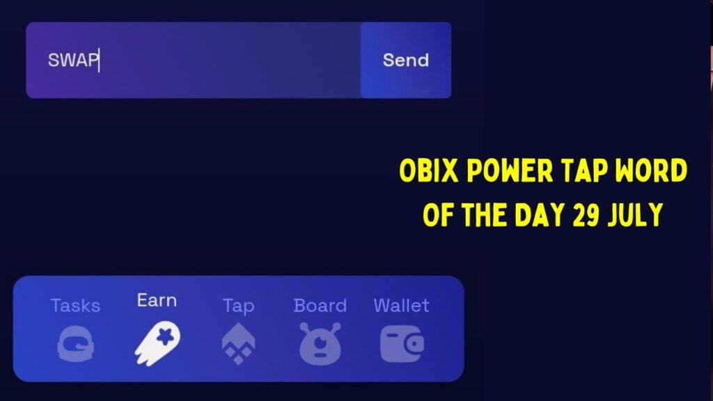 Obix Power Tap Word Of the Day 29 July