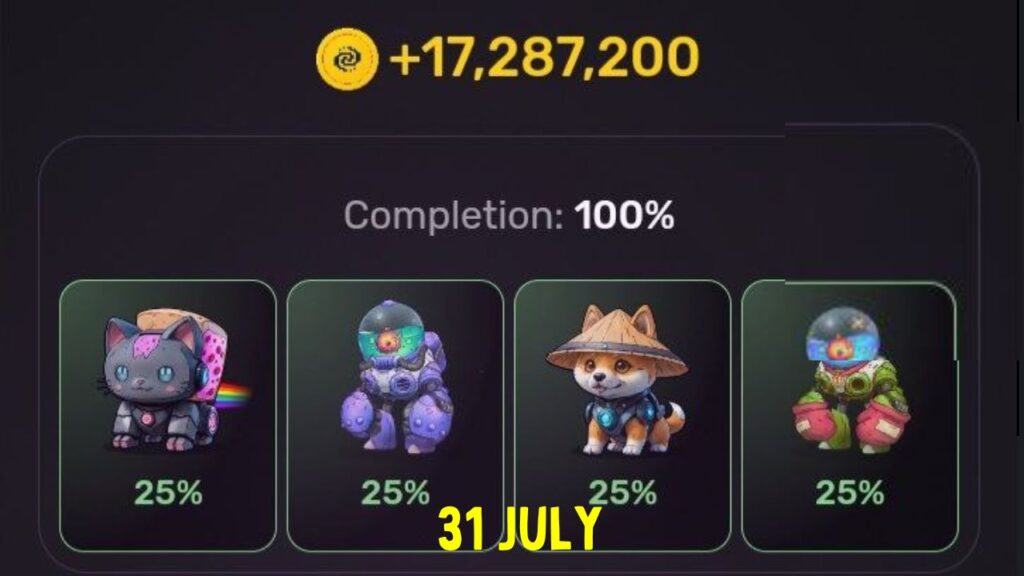 Pixel Tap Combo Cards 31 July 2024