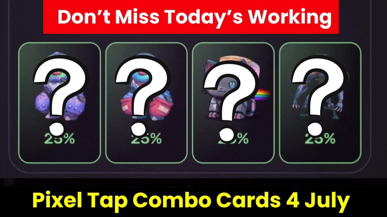 Pixel Tap Combo Cards 4 July