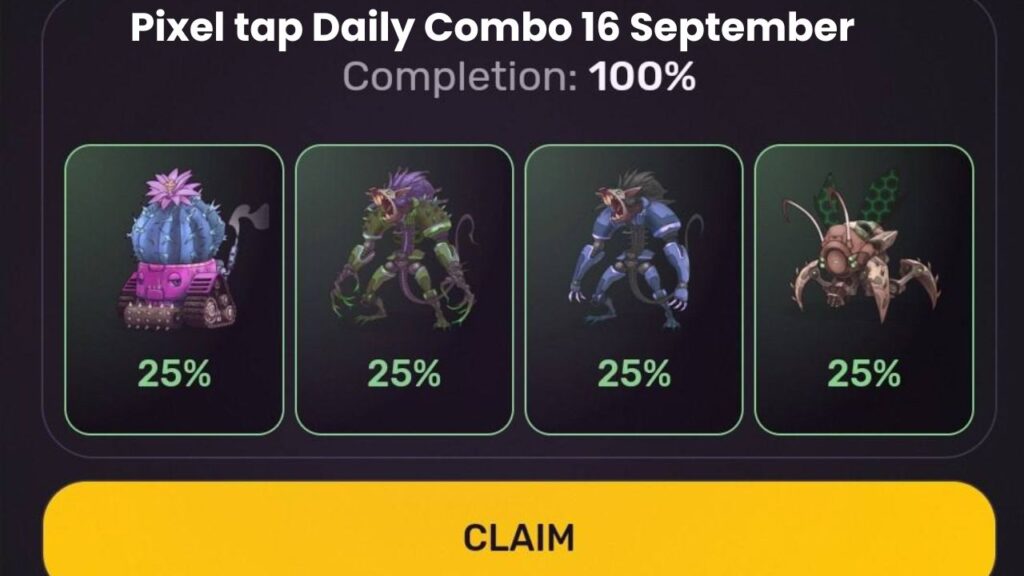 Pixel tap Daily Combo 16 September