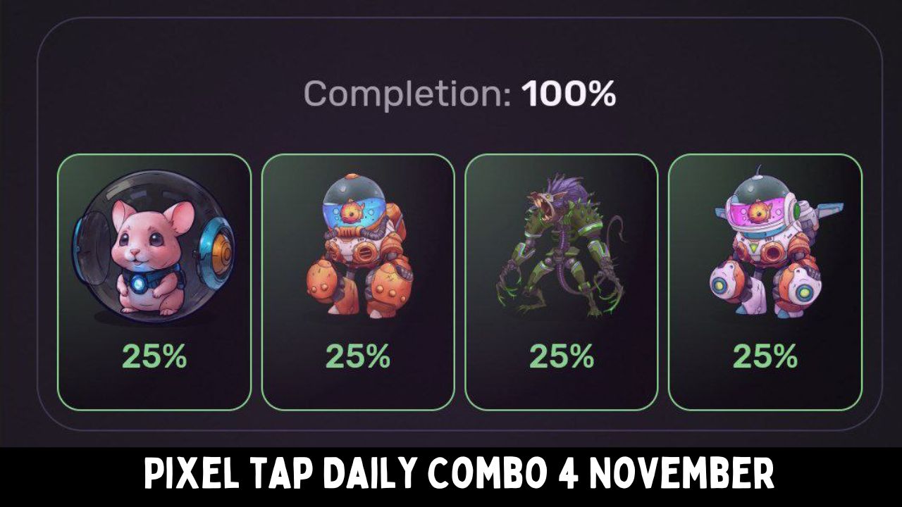 Pixel tap Daily Combo 4 November